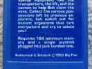 Picture label cart with blue plastic back