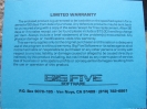 Warranty card