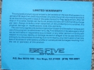 Warranty card