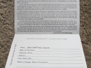 Warranty card inside